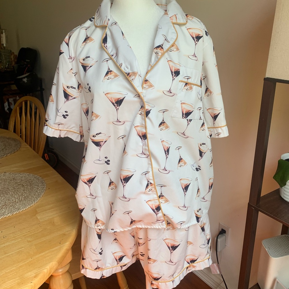 Women's Espresso Martini Print Pajama Set